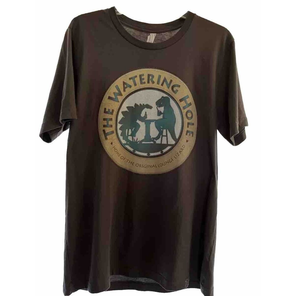 Gray Graphic T-shirt Size L The Watering Hole , Food And Drink Stand Universals